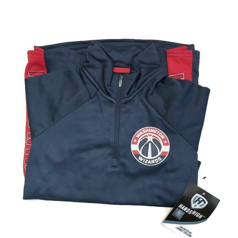 NBA Washington Wizards Hands High Adult Womens XL MVP Quarter Zip Pullover Blue - Picture 6 of 6